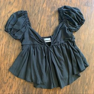 UO Off the Shoulder Deep V Top